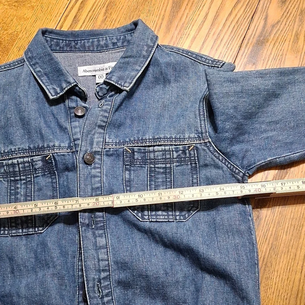 ABERCROMBIE & FITCH ROMPER Jean 00 Women BLUE Denim Preowned Used Long Sleeves - Picture 3 of 8